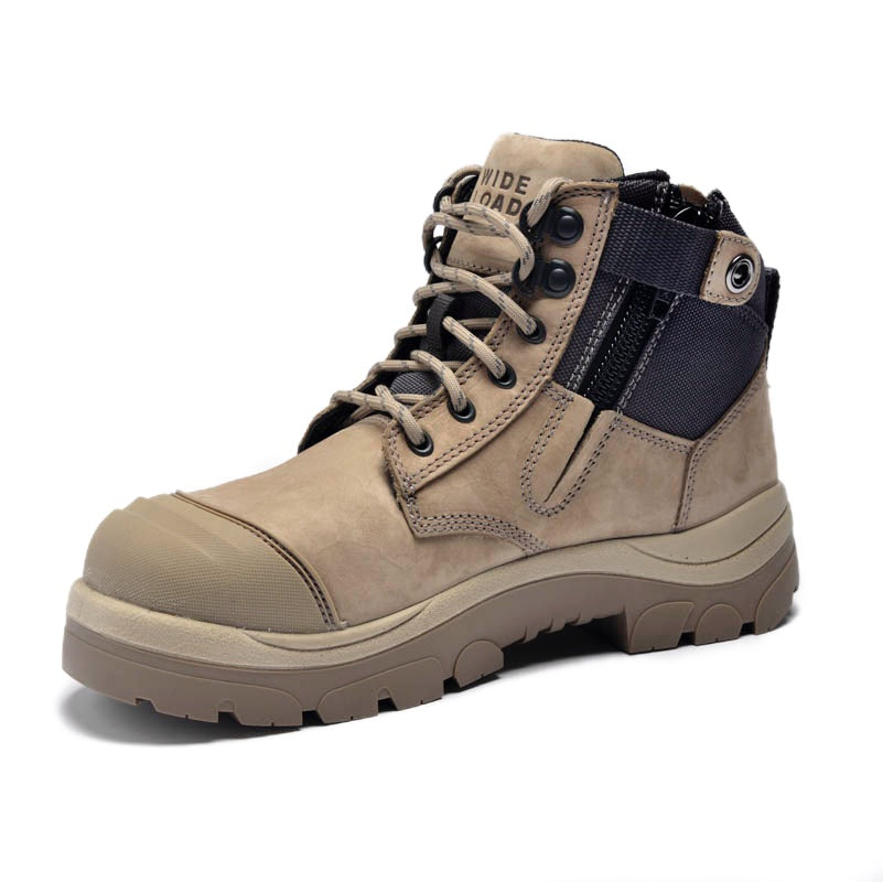 690SZ 6inch Steel Toe Work Boot - Stone – Wide Load Footwear