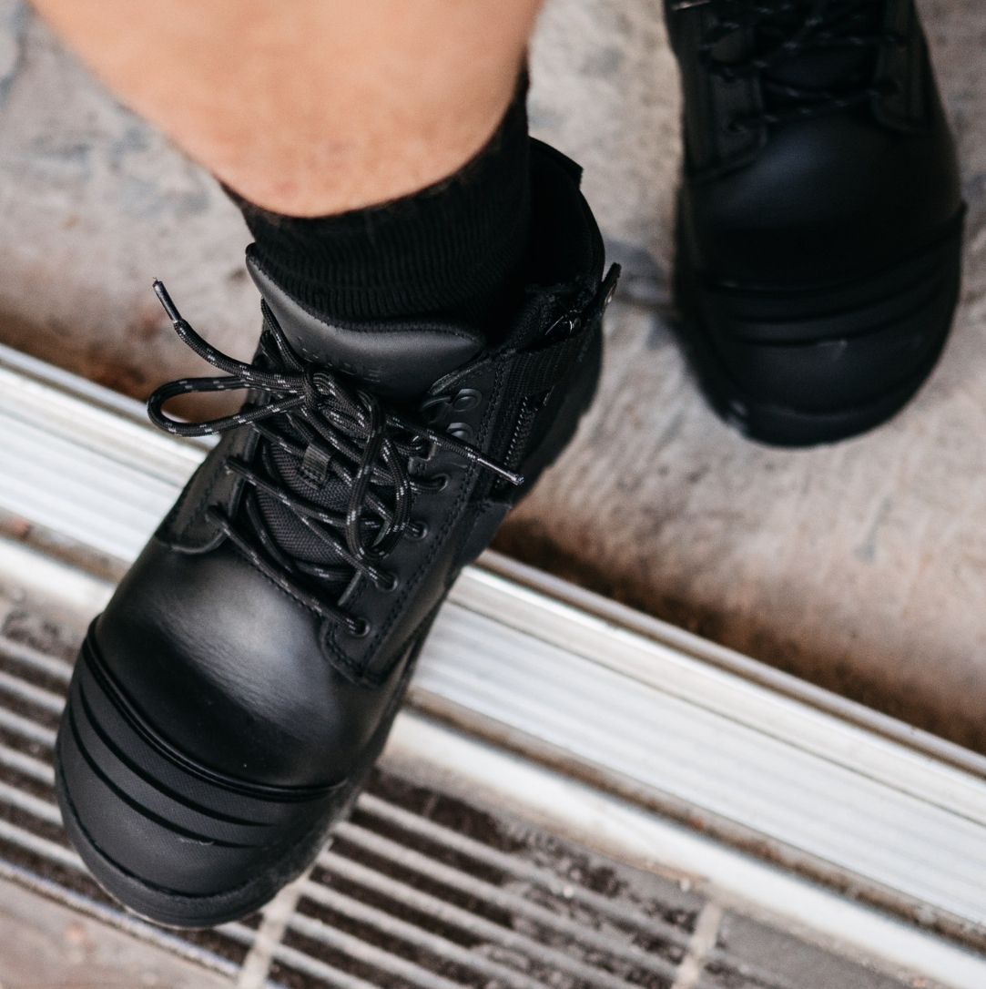 690BZN 6inch Soft Toe Work Boot - Black