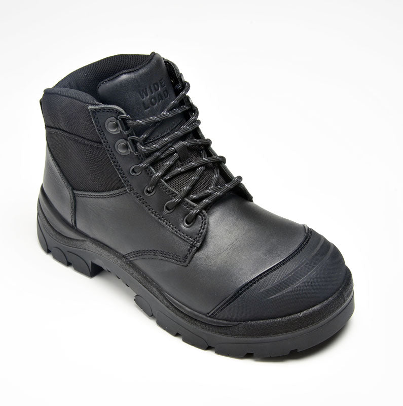 690BL 6inch Steel Toe Lace Up Work Boot - Black