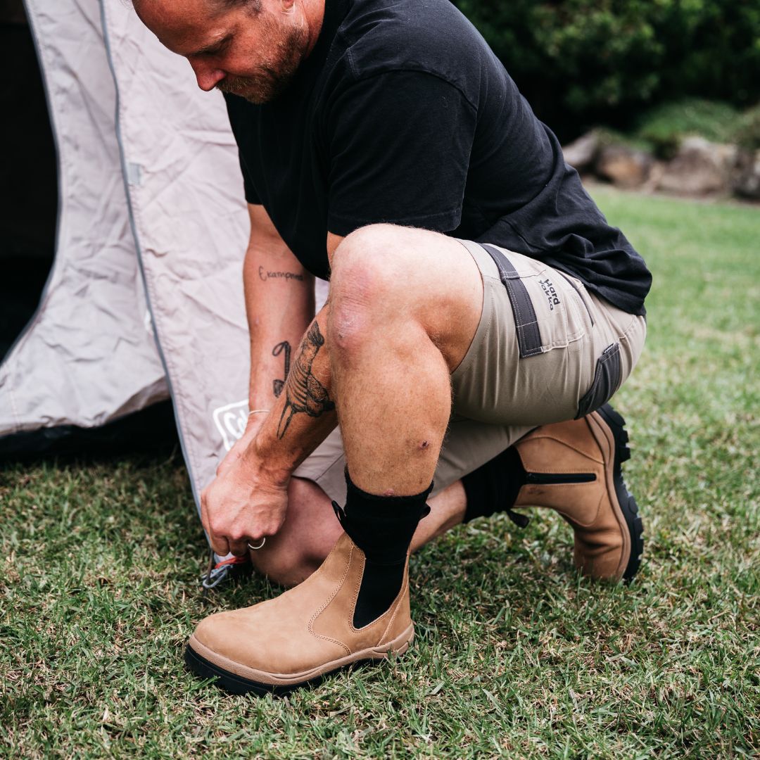 390TZN Zip Pull on Boots - Taupe