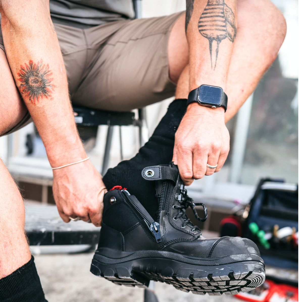 690BZC 6inch Composite Toe Work Boot - Black – Wide Load Footwear