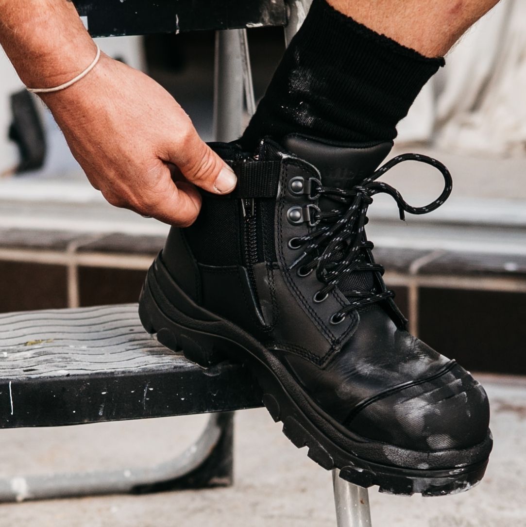 690BZN 6inch Soft Toe Work Boot - Black