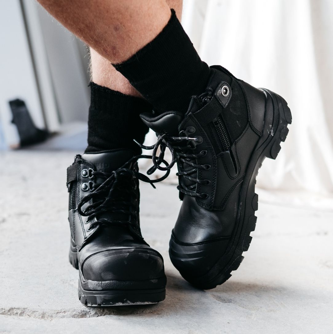 690BZN 6inch Soft Toe Work Boot - Black