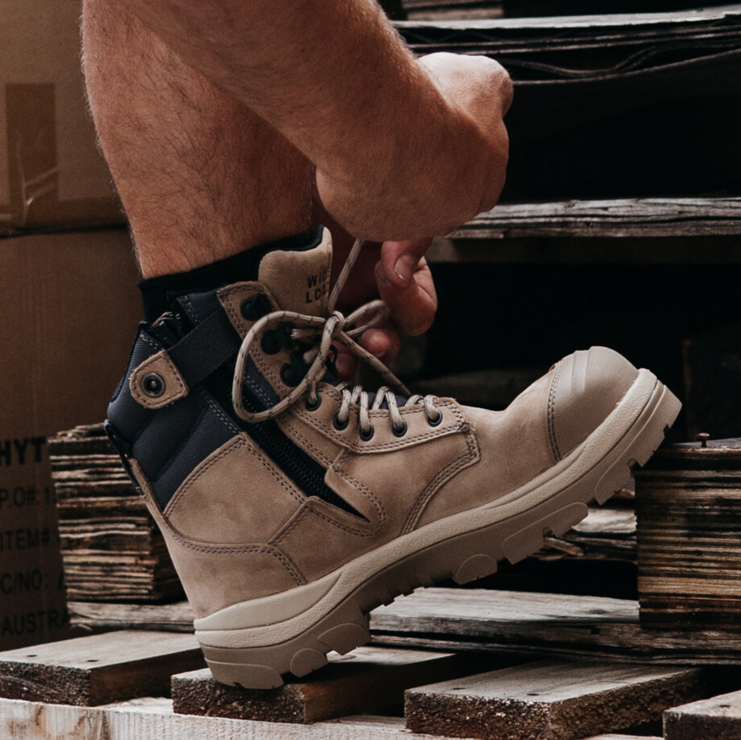 890SZ 8inch Steel Toe Work Boot - Stone – Wide Load Footwear 890SZ 8inch Steel Toe Work Boot - Stone – Wide Load Footwear