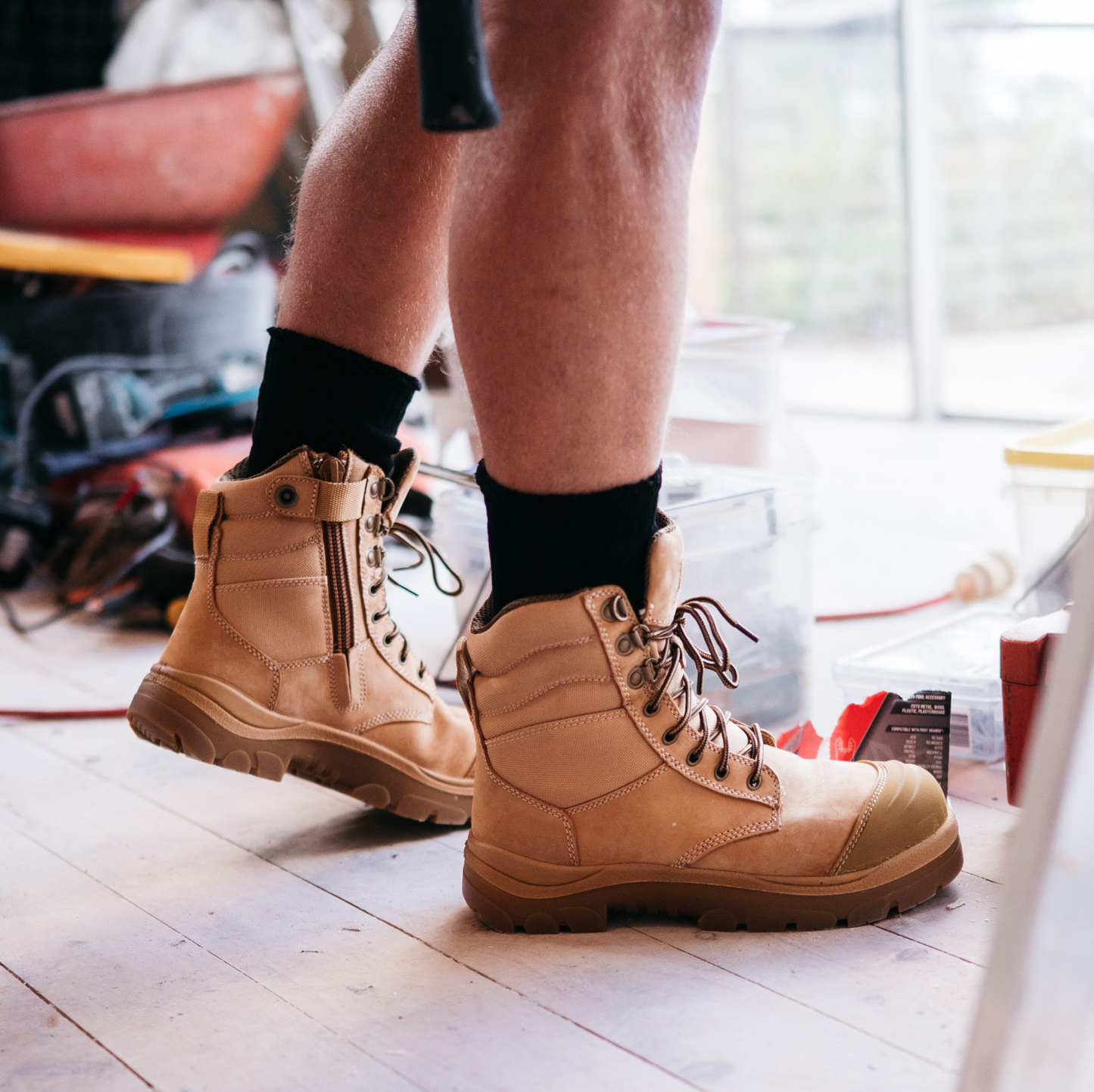 890WZ 8inch Steel Toe Work Boot - Wheat