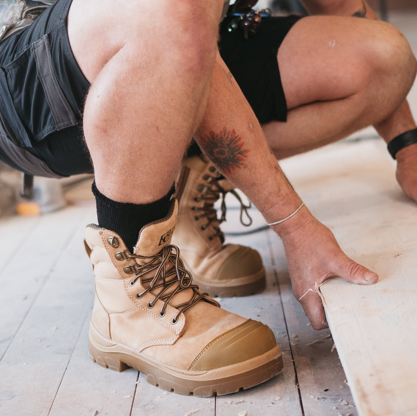 890WZ 8inch Steel Toe Work Boot - Wheat