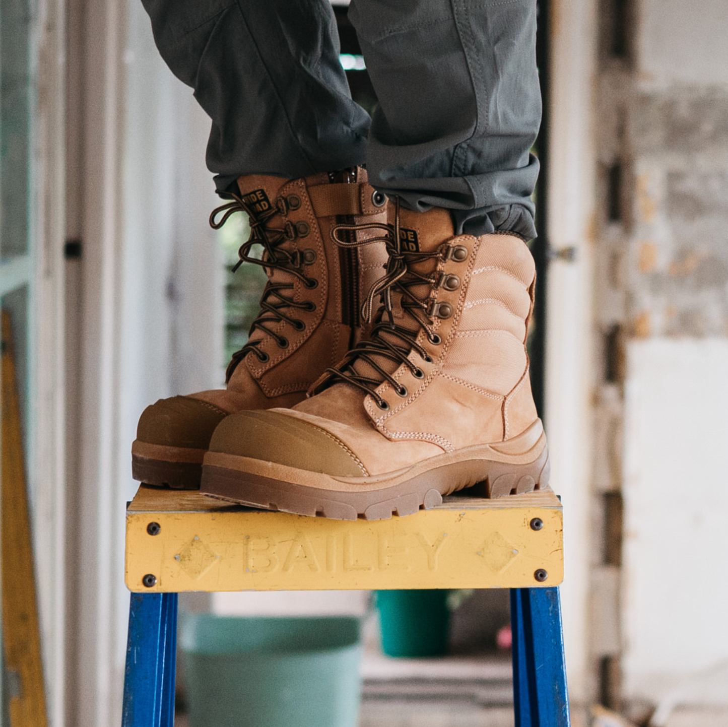 890WZ 8inch Steel Toe Work Boot - Wheat