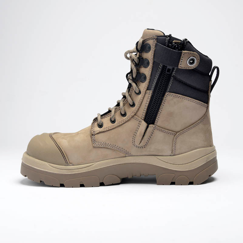 890SZ 8inch Steel Toe Work Boot - Stone – Wide Load Footwear