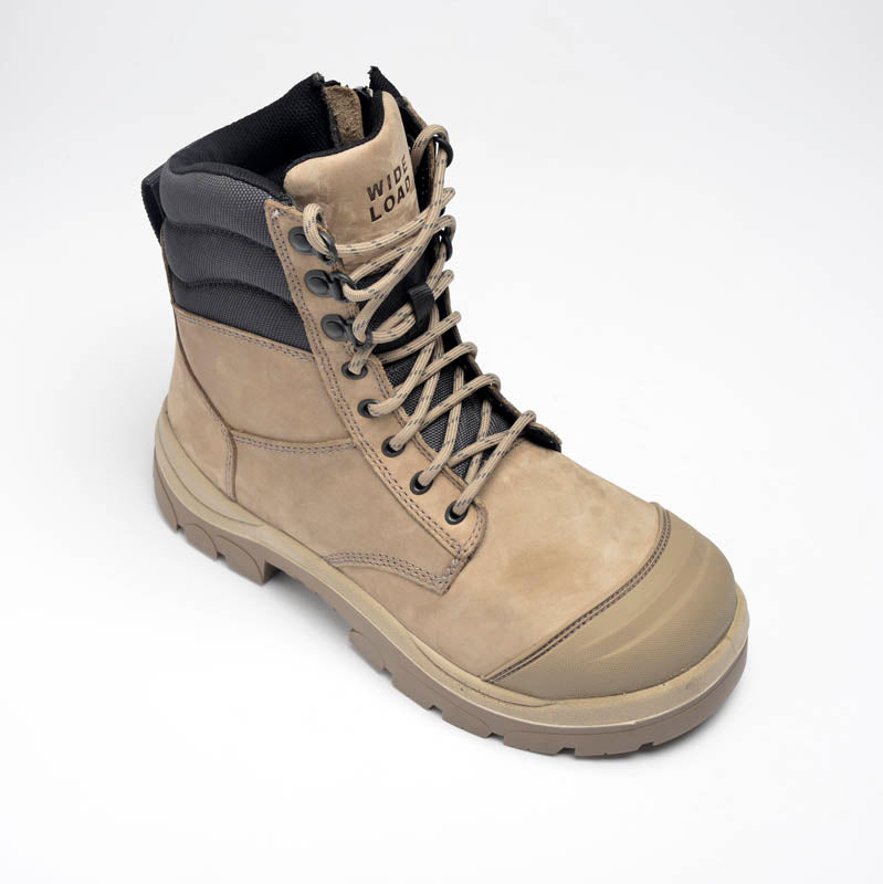890SZ 8inch Steel Toe Work Boot - Stone – Wide Load Footwear