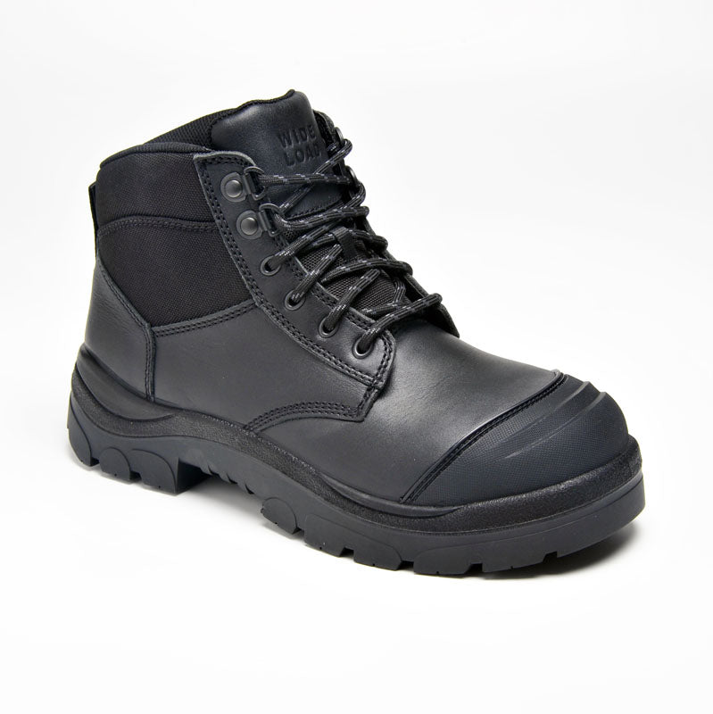 690BL 6inch Steel Toe Lace Up Work Boot - Black