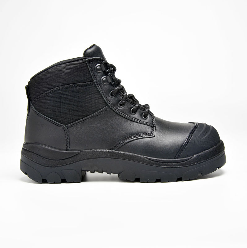 690BL 6inch Steel Toe Lace Up Work Boot - Black