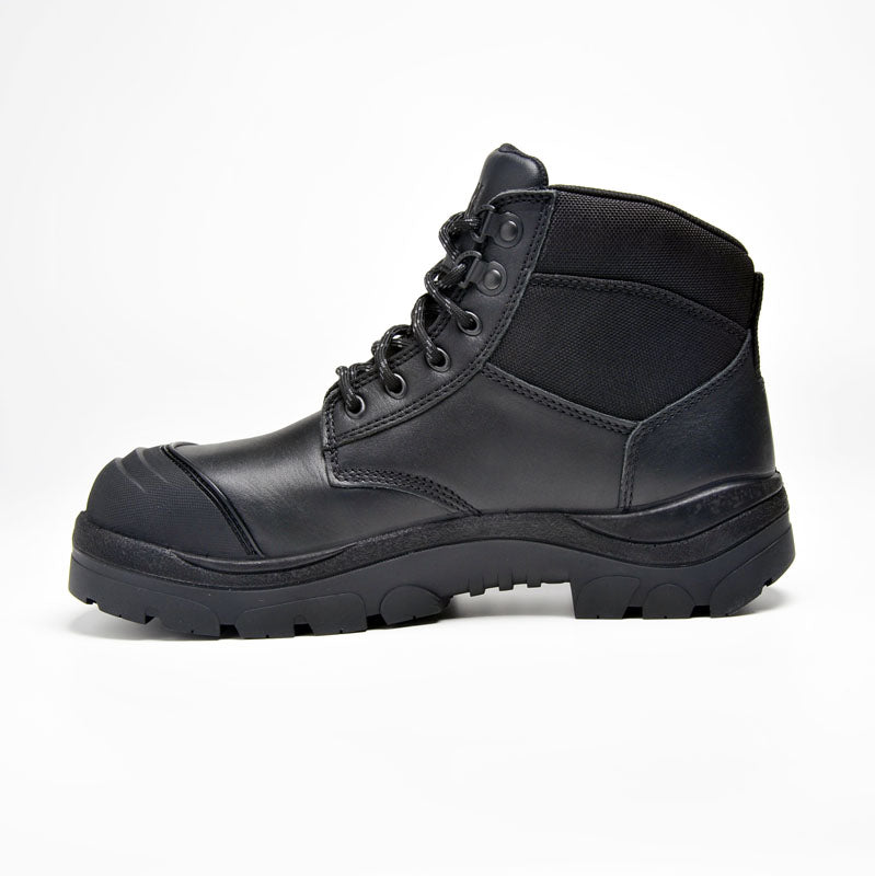 690BL 6inch Steel Toe Lace Up Work Boot - Black
