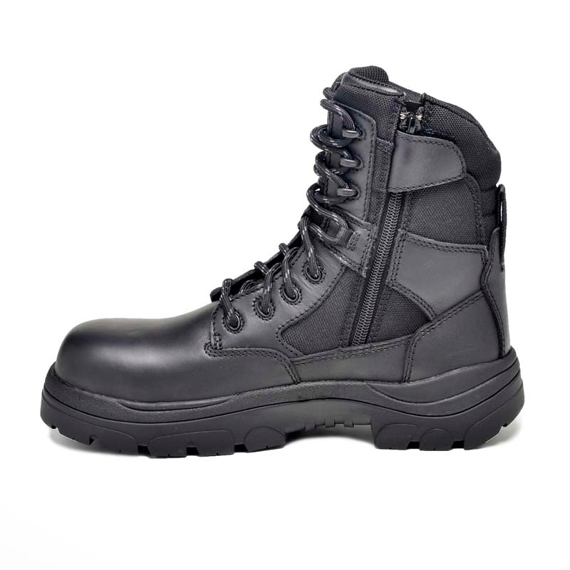 790BZC 8inch Tactical Safety Work Boot - Black – Wide Load Footwear