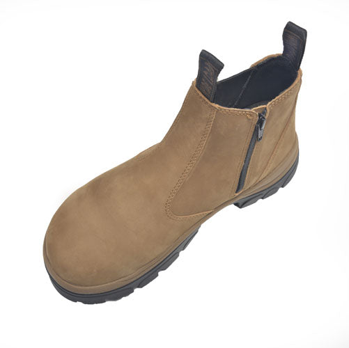 390TZN Zip Pull on Boots - Taupe