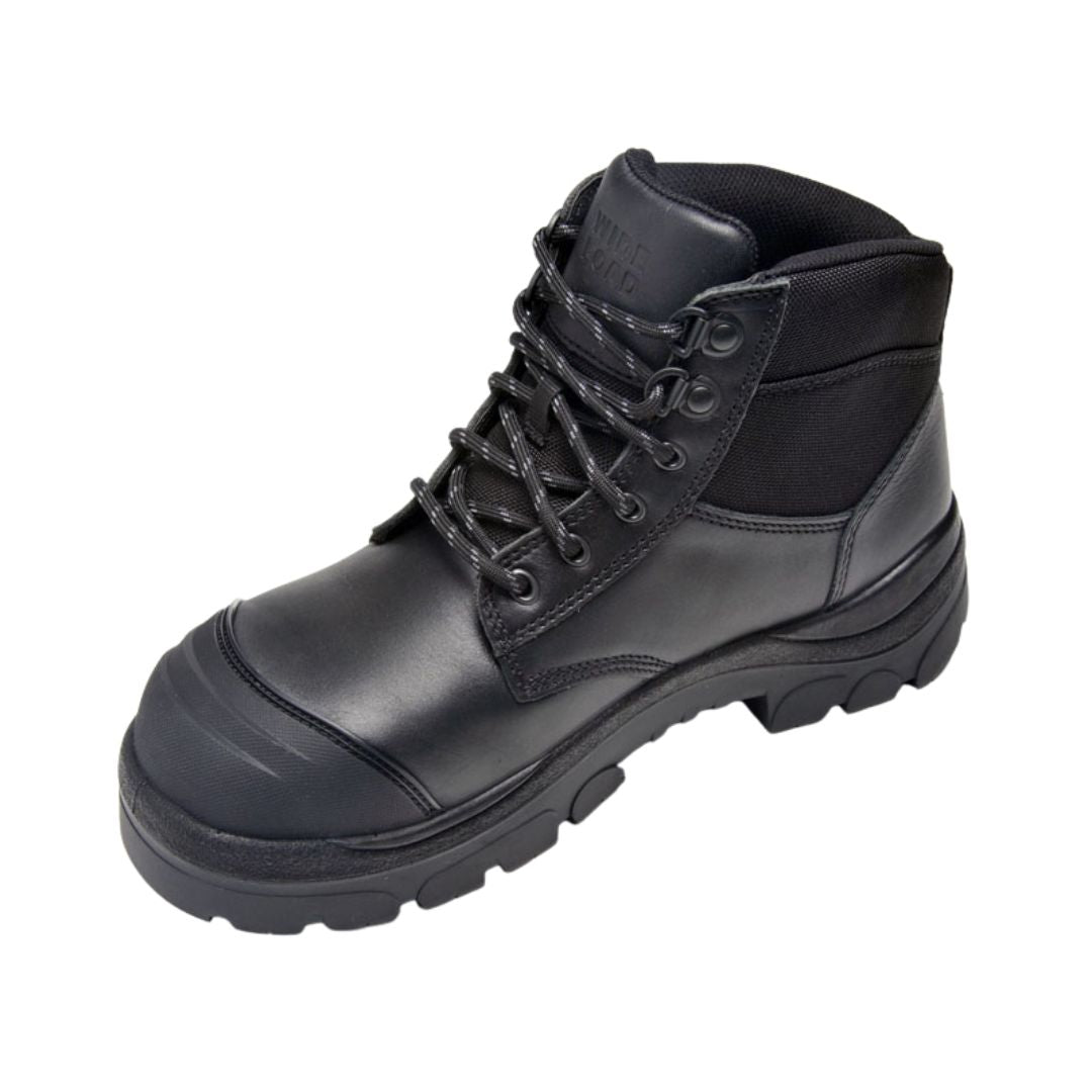 690BL 6inch Steel Toe Lace Up Work Boot - Black