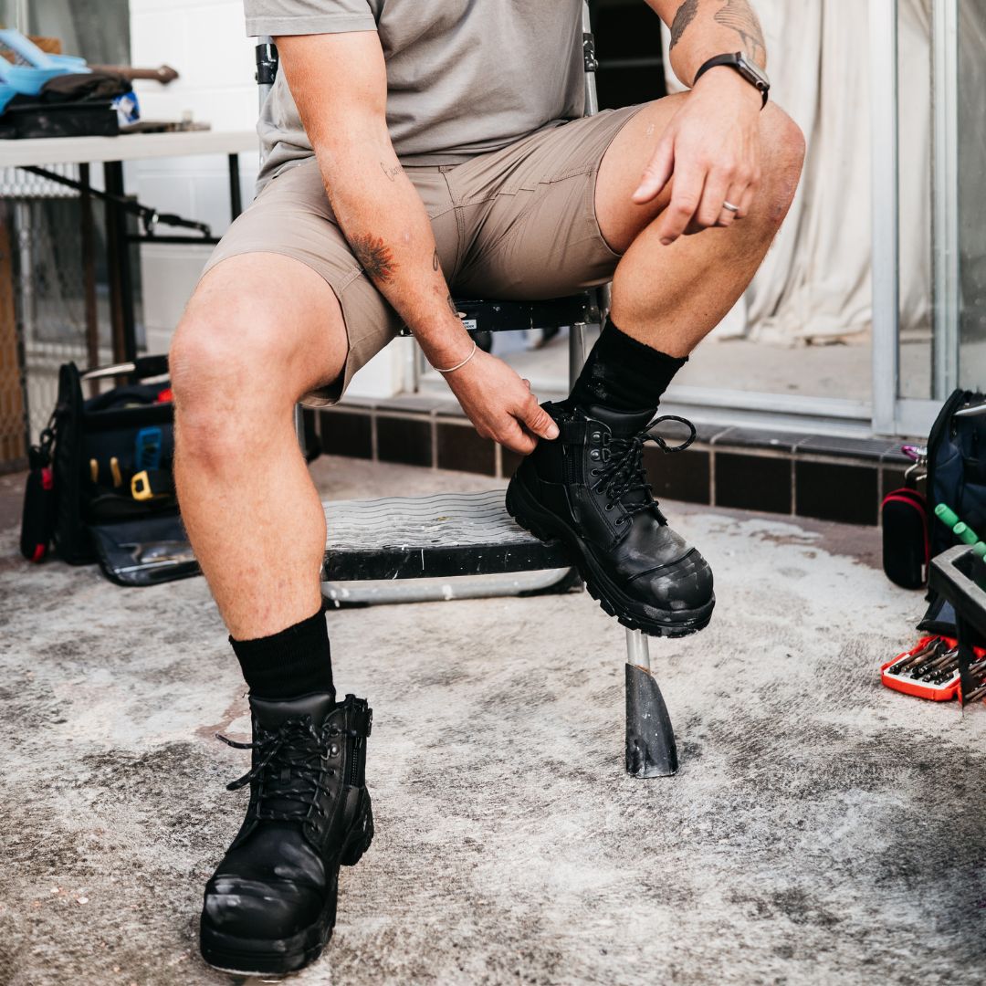 690BZ 6inch Steel Toe Work Boot - Black