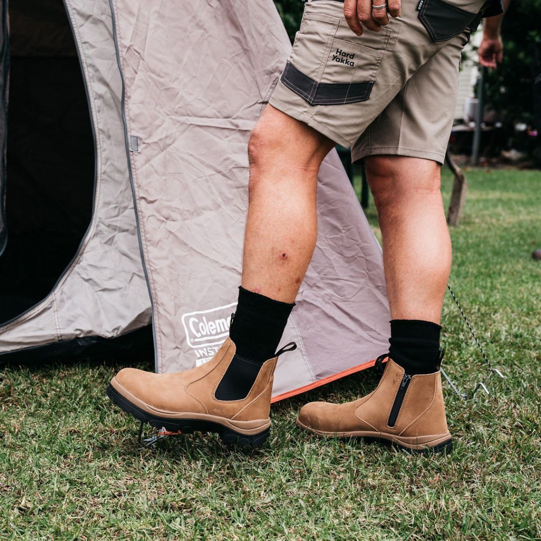 390TZN Zip Pull on Boots - Taupe