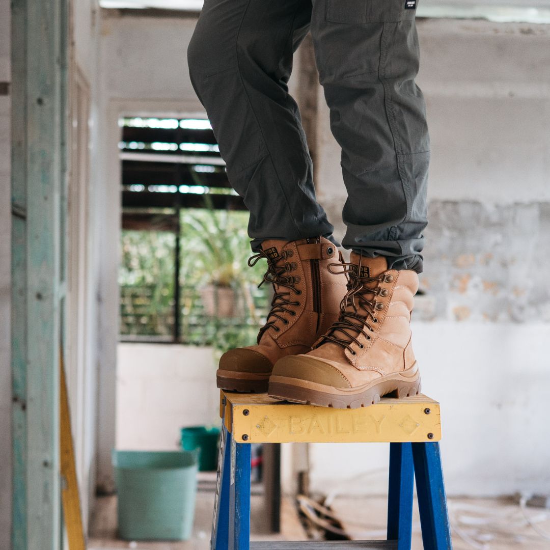 890WZC 8inch Composite Toe Work Boot - Wheat – Wide Load Footwear