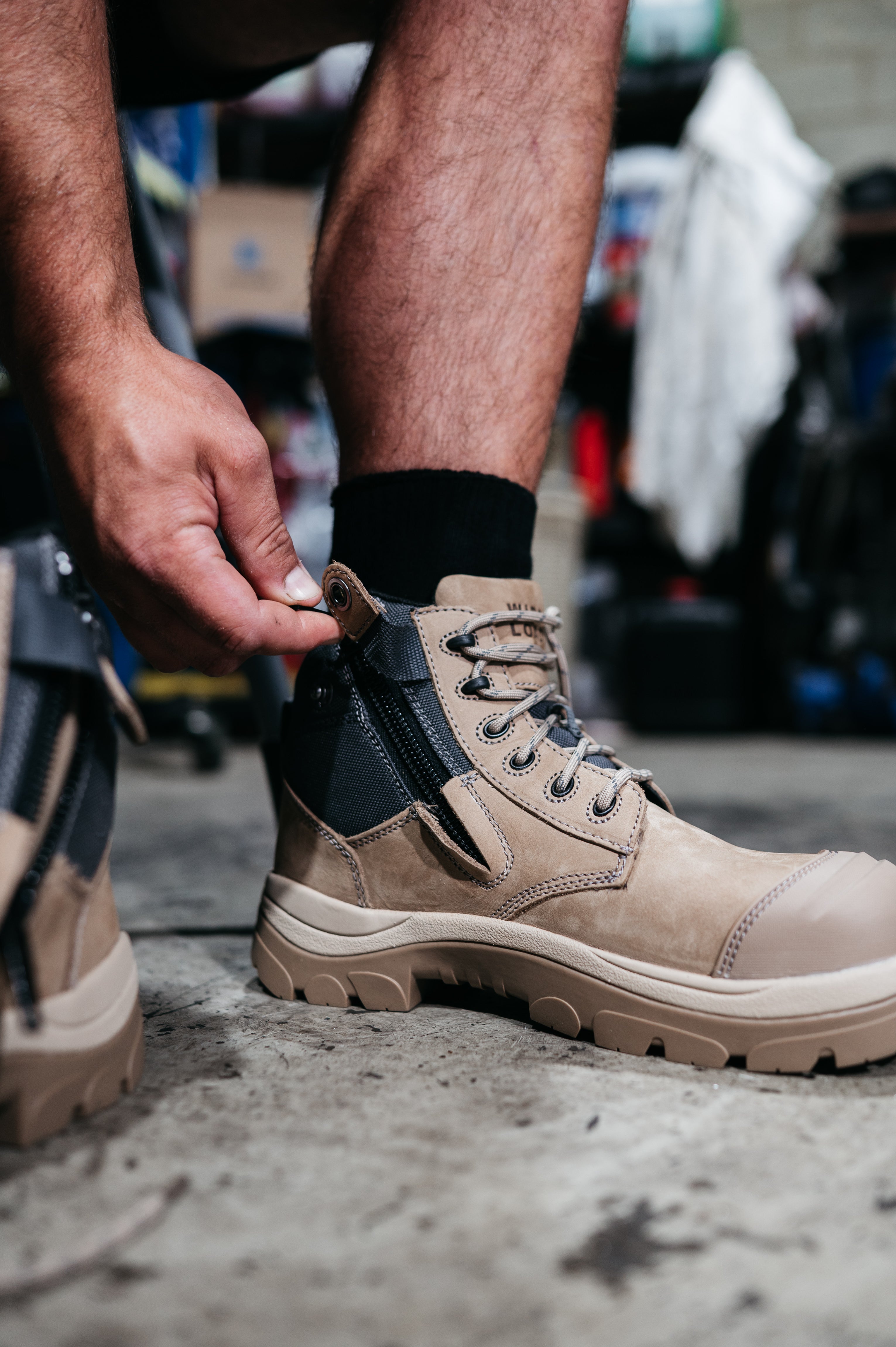 690SZC 6inch Composite Toe Work Boot - Stone – Wide Load Footwear